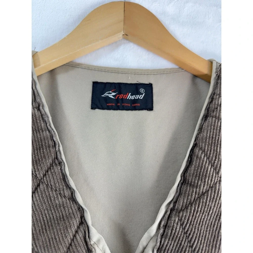 VINTAGE RedHead Vest Mens XL Olive Khaki Hunting Shooting Game Bag Zip‎ Bird 90s